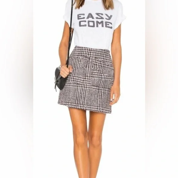 Line & Dot- Wool Blend Tweed Top and Skirt Set - Picture 4 of 8